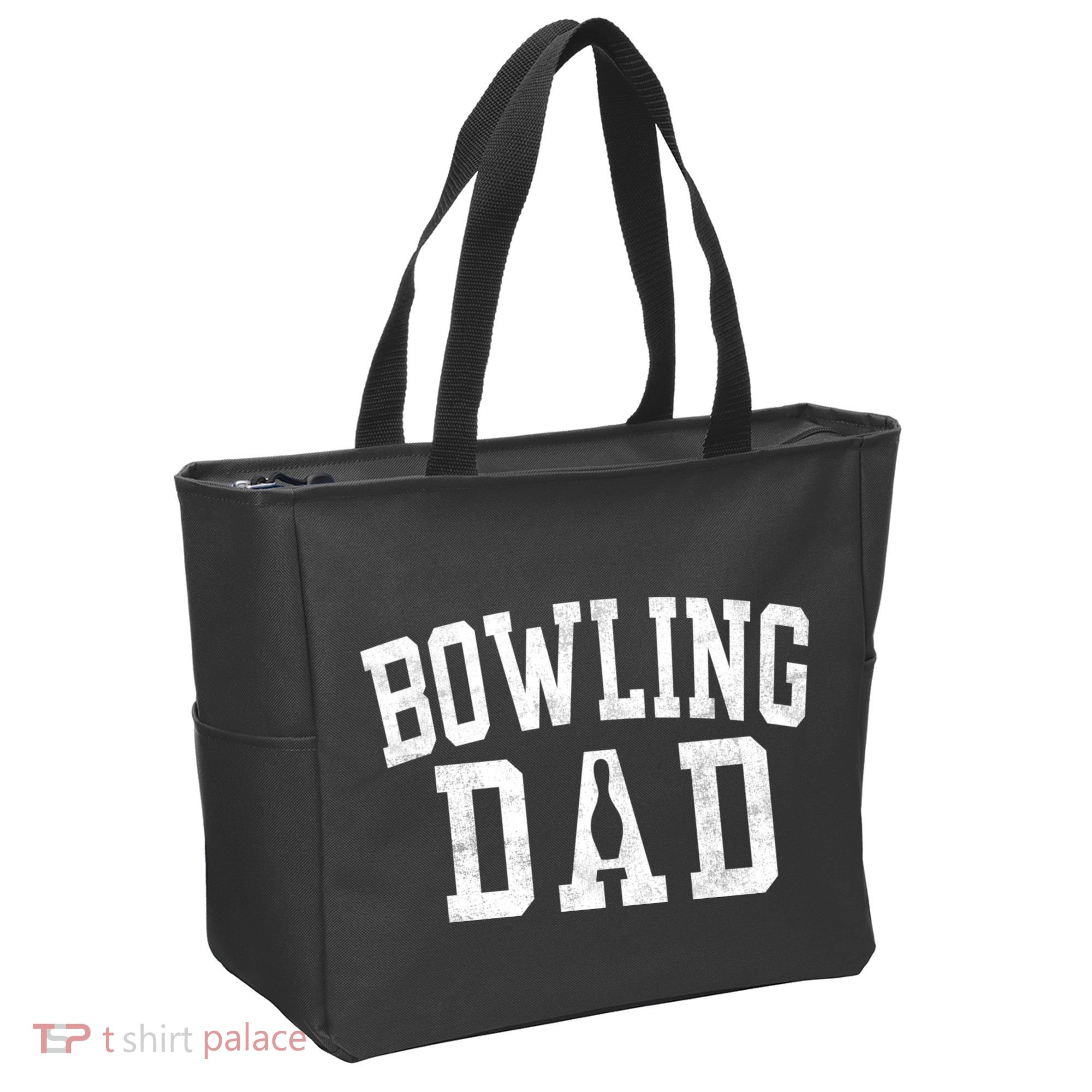 Bowling Dad Classic Bold Font FatherS Day Daddy Tote Bag