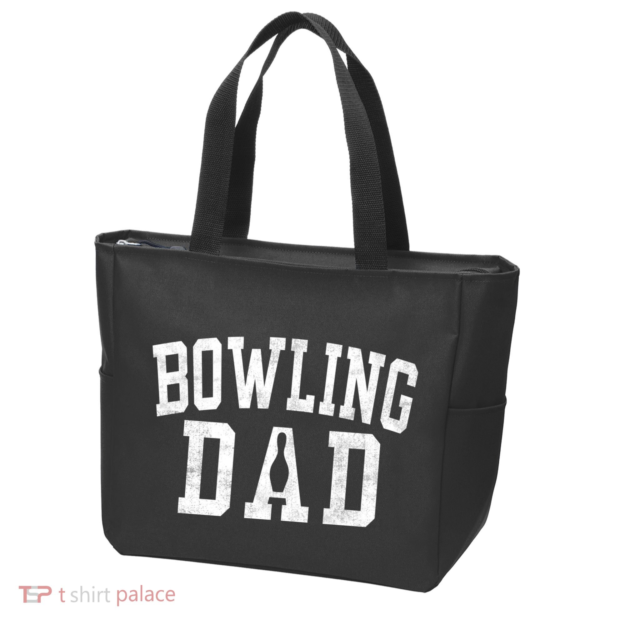 Bowling Dad Classic Bold Font FatherS Day Daddy Tote Bag