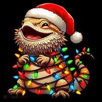 Bearded Dragon Christmas Lights Santa Hat Coffee Mug thumb 5