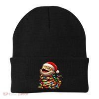 Bearded Dragon Christmas Lights Santa Hat Beanie thumb 0