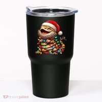 Bearded Dragon Christmas Lights Santa Hat Tumbler thumb 0