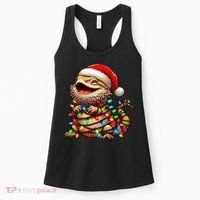 Bearded Dragon Christmas Lights Santa Hat Women's Tank Top thumb 0