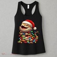Bearded Dragon Christmas Lights Santa Hat Women's Tank Top thumb 3