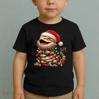 Bearded Dragon Christmas Lights Santa Hat Toddler T-Shirt thumb 2