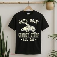 Been Doing Cowboy Stuff Funny Rodeo Cowboy T-Shirt thumb 2