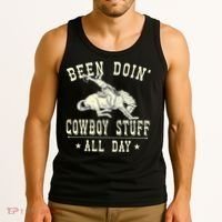 Been Doing Cowboy Stuff Funny Rodeo Cowboy Tank Top thumb 3