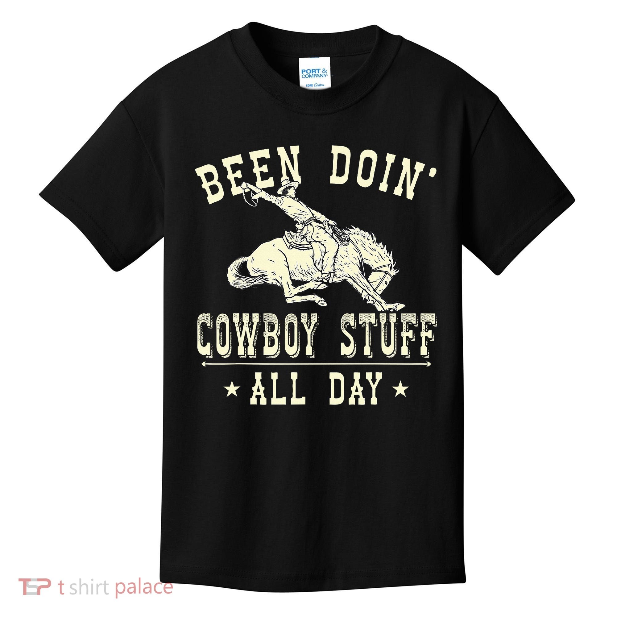Been Doing Cowboy Stuff Funny Rodeo Cowboy Kids T-Shirt
