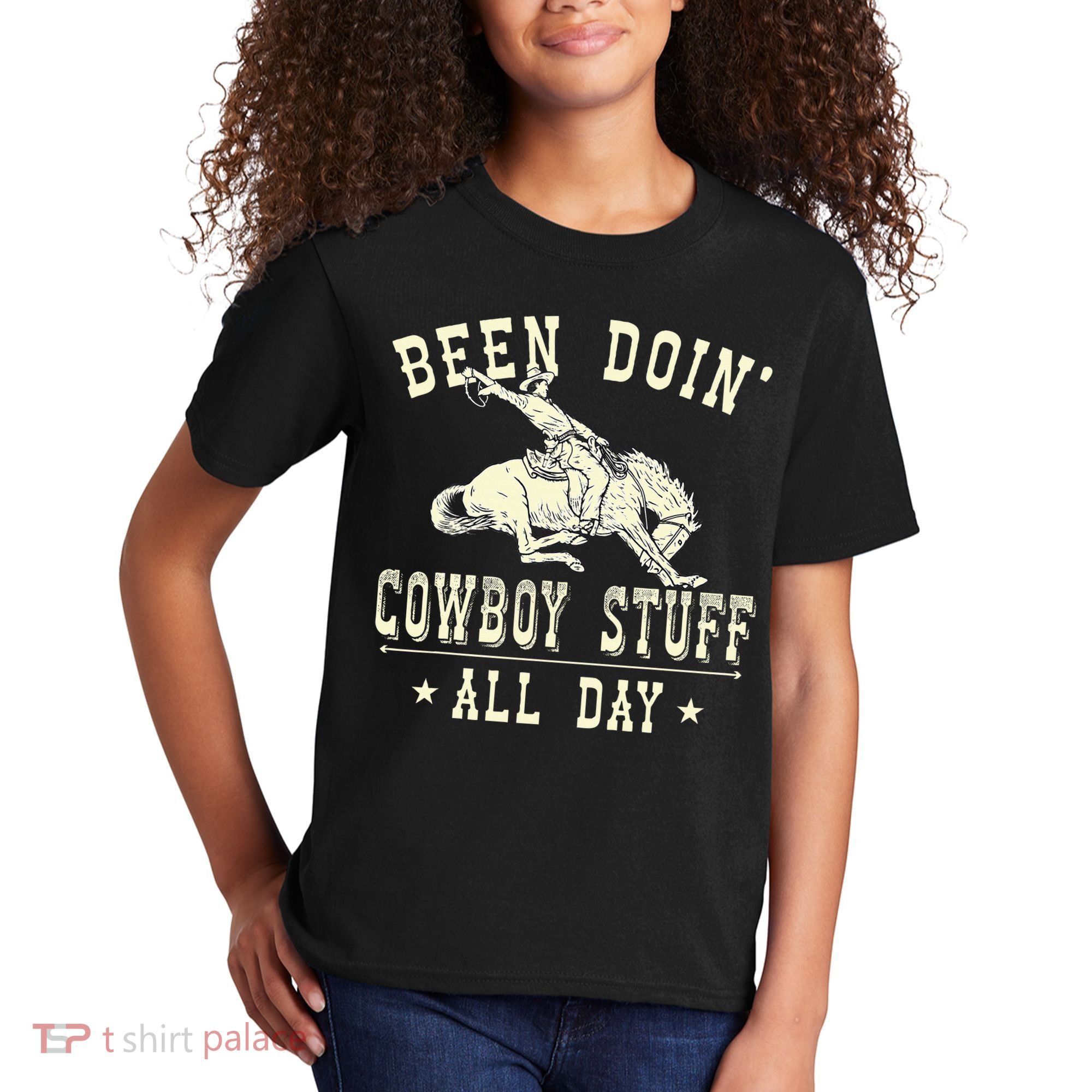 Been Doing Cowboy Stuff Funny Rodeo Cowboy Kids T-Shirt
