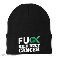 Bile Duct Cancer Awareness Warrior Cholangiocarcinoma Gift Funny Gift Beanie thumb 0