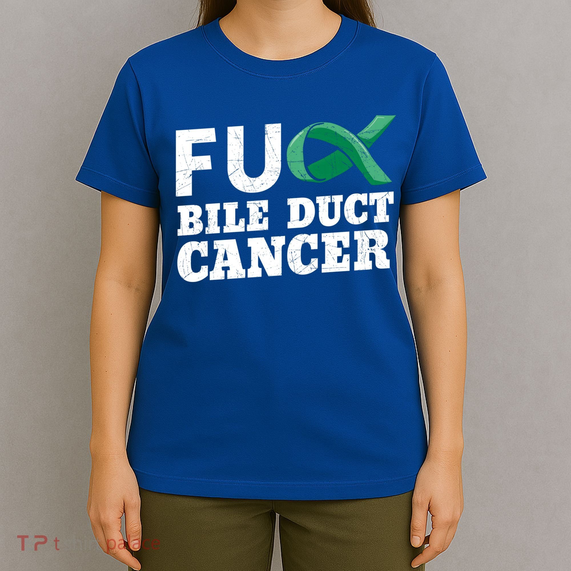 Bile Duct Cancer Awareness Warrior Cholangiocarcinoma Gift Funny Gift T-Shirt