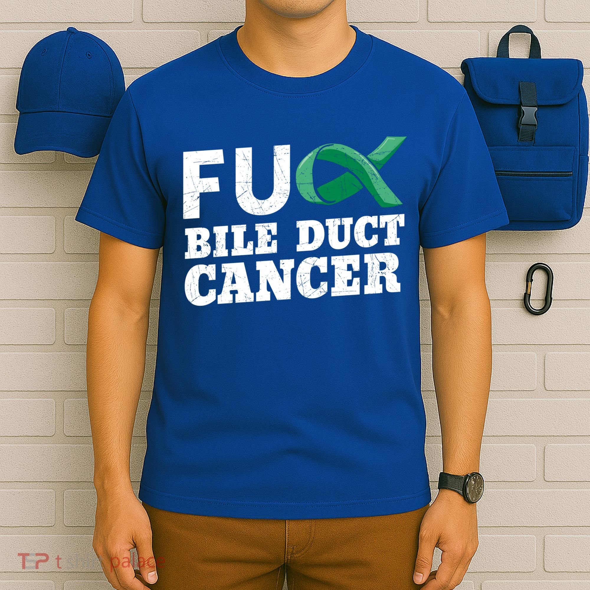 Bile Duct Cancer Awareness Warrior Cholangiocarcinoma Gift Funny Gift T-Shirt