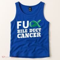 Bile Duct Cancer Awareness Warrior Cholangiocarcinoma Gift Funny Gift Tank Top thumb 2