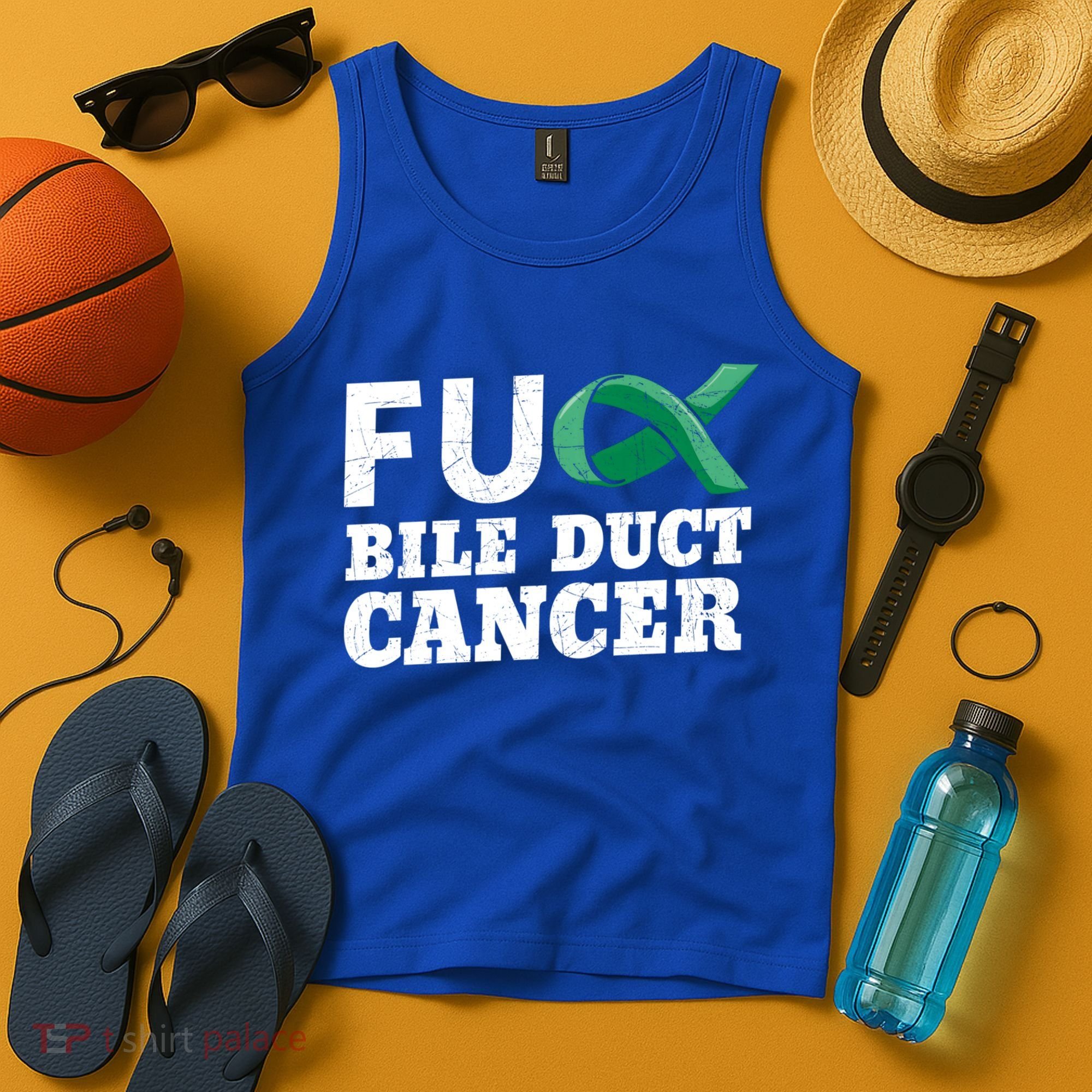 Bile Duct Cancer Awareness Warrior Cholangiocarcinoma Gift Funny Gift Tank Top