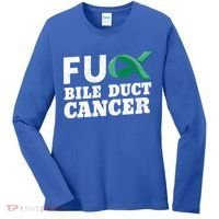 Bile Duct Cancer Awareness Warrior Cholangiocarcinoma Gift Funny Gift Women's Long Sleeve Shirt thumb 0