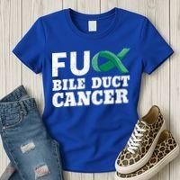Bile Duct Cancer Awareness Warrior Cholangiocarcinoma Gift Funny Gift Women's T-Shirt thumb 3