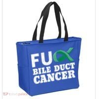Bile Duct Cancer Awareness Warrior Cholangiocarcinoma Gift Funny Gift Tote Bag thumb 2
