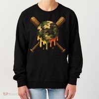Baseball Drip Camo Baseball Bats Sports Cool Game Day Women's Sweatshirt thumb 0