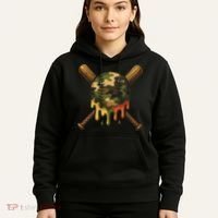 Baseball Drip Camo Baseball Bats Sports Cool Game Day Hoodie thumb 5