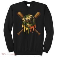 Baseball Drip Camo Baseball Bats Sports Cool Game Day Sweatshirt thumb 0