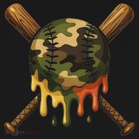 Baseball Drip Camo Baseball Bats Sports Cool Game Day Sweatshirt thumb 3