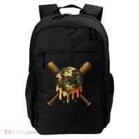 Baseball Drip Camo Baseball Bats Sports Cool Game Day Backpack thumb 0
