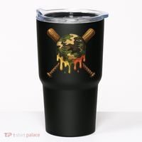 Baseball Drip Camo Baseball Bats Sports Cool Game Day Tumbler thumb 0