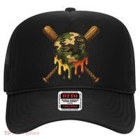 Baseball Drip Camo Baseball Bats Sports Cool Game Day Hat thumb 0
