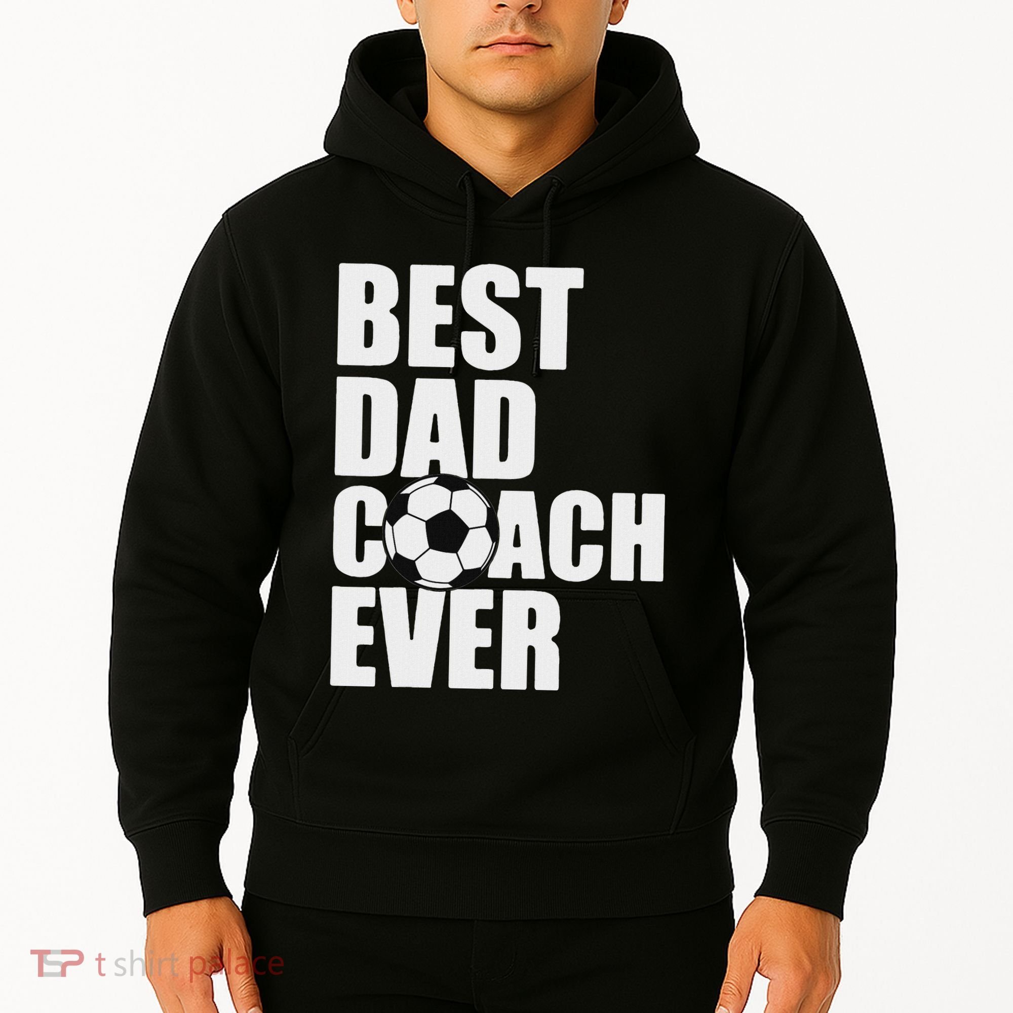 Best Dad Coach Ever Soccer Father Daddy Papa Soccer Coach Hoodie