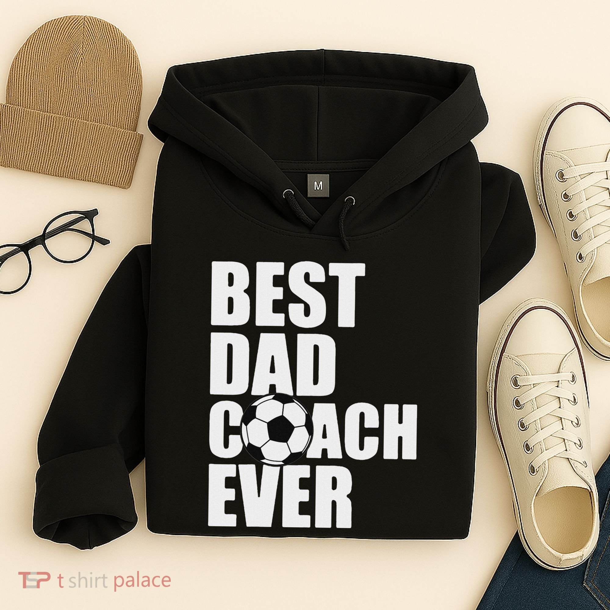 Best Dad Coach Ever Soccer Father Daddy Papa Soccer Coach Hoodie