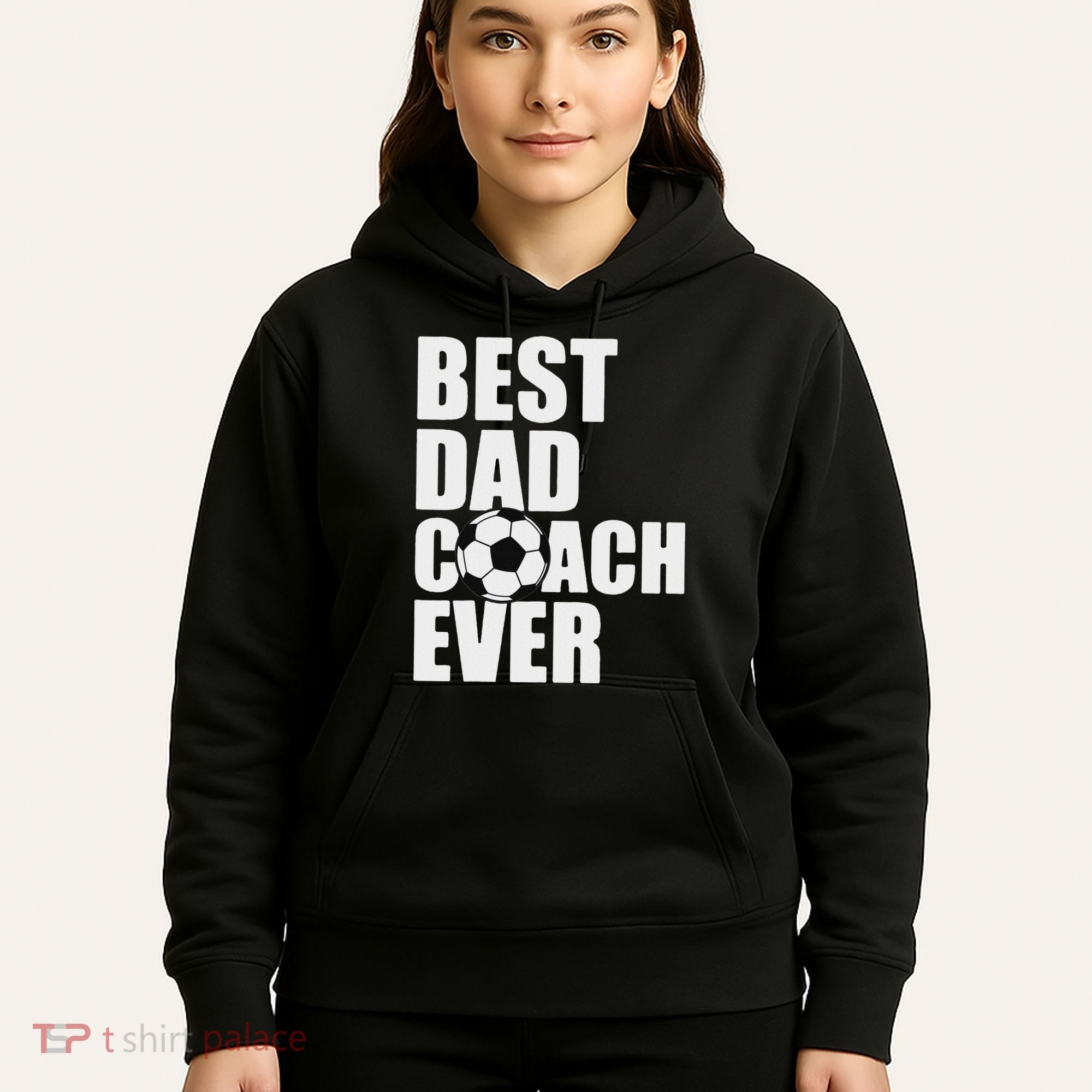 Best Dad Coach Ever Soccer Father Daddy Papa Soccer Coach Hoodie
