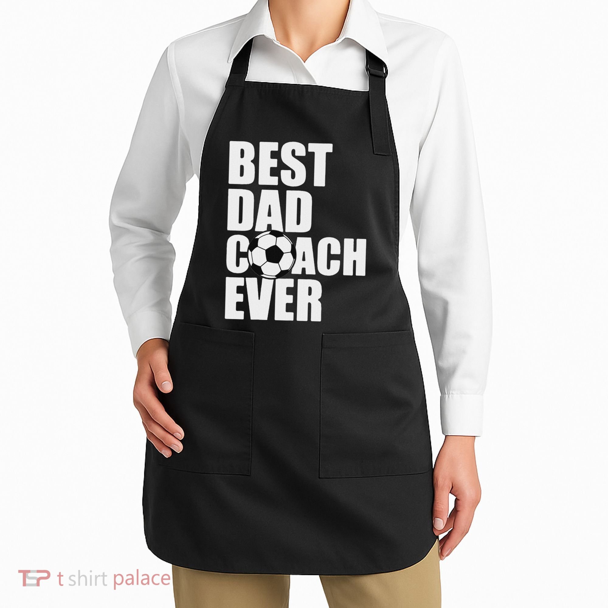 Best Dad Coach Ever Soccer Father Daddy Papa Soccer Coach Apron