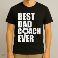 Best Dad Coach Ever Soccer Father Daddy Papa Soccer Coach T-Shirt thumb 3