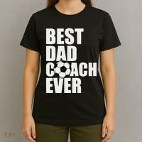 Best Dad Coach Ever Soccer Father Daddy Papa Soccer Coach T-Shirt thumb 4