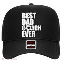 Best Dad Coach Ever Soccer Father Daddy Papa Soccer Coach Hat thumb 0