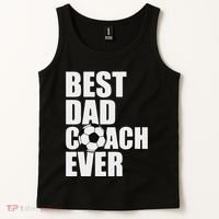 Best Dad Coach Ever Soccer Father Daddy Papa Soccer Coach Tank Top thumb 2