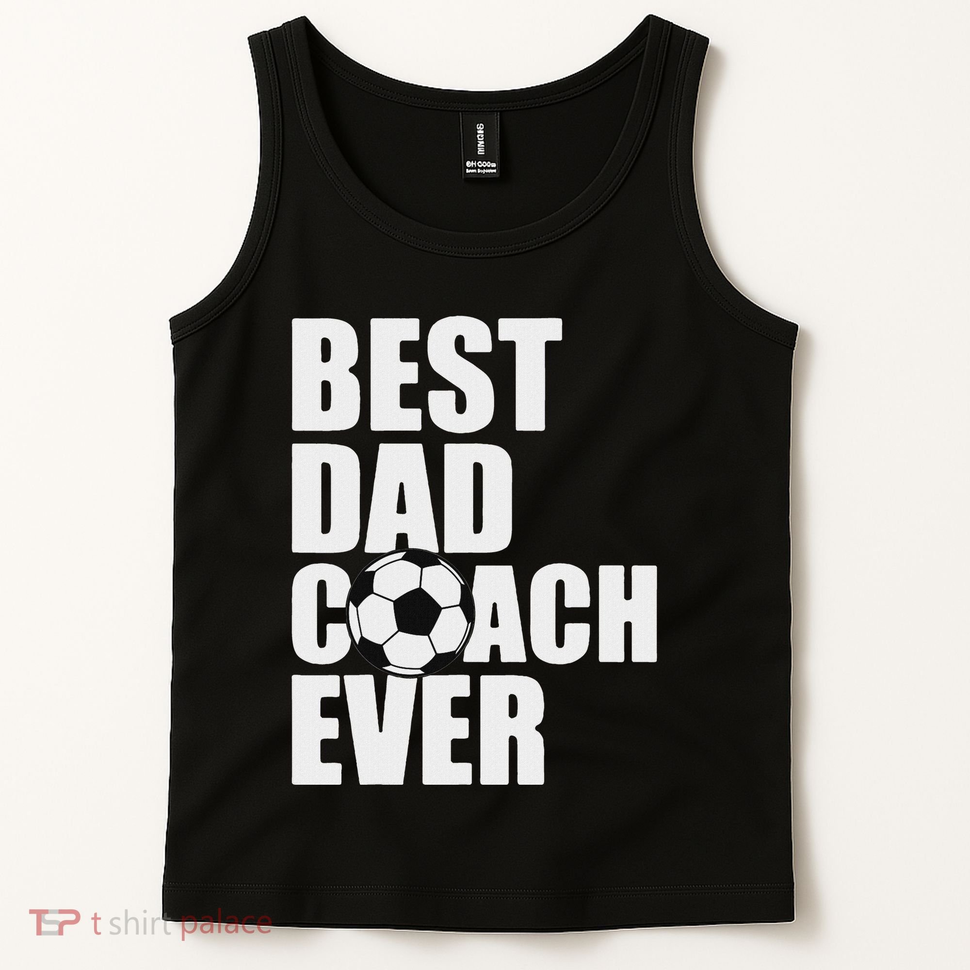 Best Dad Coach Ever Soccer Father Daddy Papa Soccer Coach Tank Top