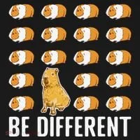 Be Different Capybaras Funny Rodent Capybara Ornament thumb 1