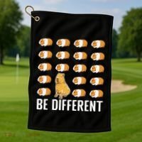 Be Different Capybaras Funny Rodent Capybara Golf Towel thumb 1