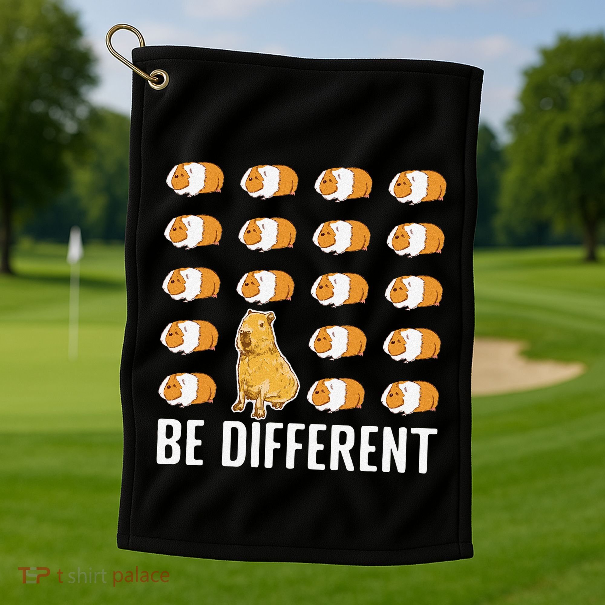 Be Different Capybaras Funny Rodent Capybara Golf Towel