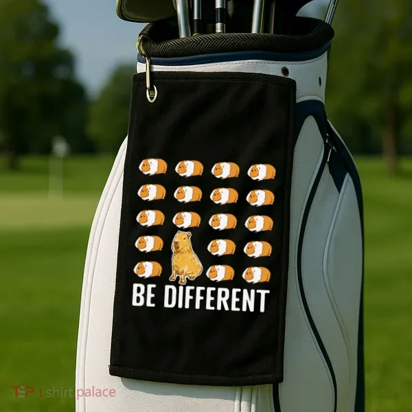 Be Different Capybaras Funny Rodent Capybara Golf Towel