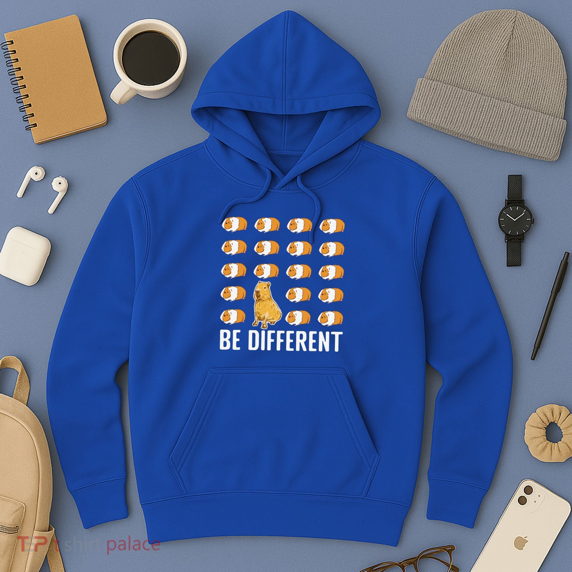 Be Different Capybaras Funny Rodent Capybara Hoodie