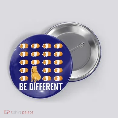 Be Different Capybaras Funny Rodent Capybara Button