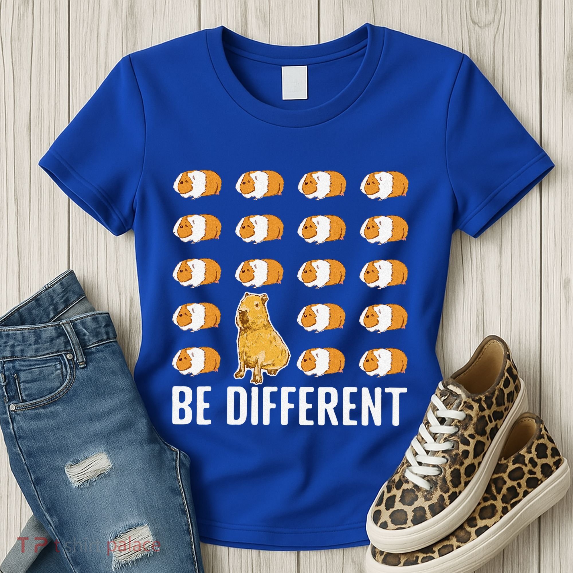 Be Different Capybaras Funny Rodent Capybara Women's T-Shirt