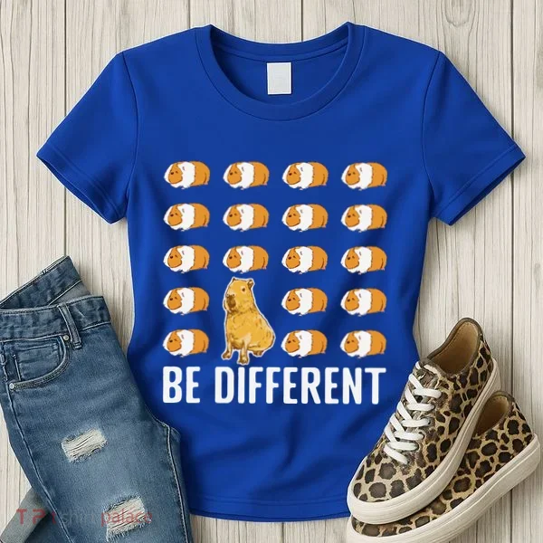 Be Different Capybaras Funny Rodent Capybara Women's T-Shirt