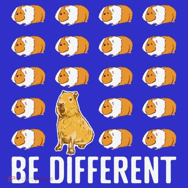 Be Different Capybaras Funny Rodent Capybara Women's T-Shirt