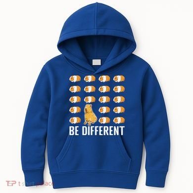 Be Different Capybaras Funny Rodent Capybara Kids Hoodie