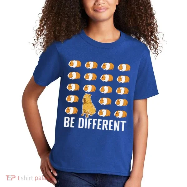 Be Different Capybaras Funny Rodent Capybara Kids T-Shirt