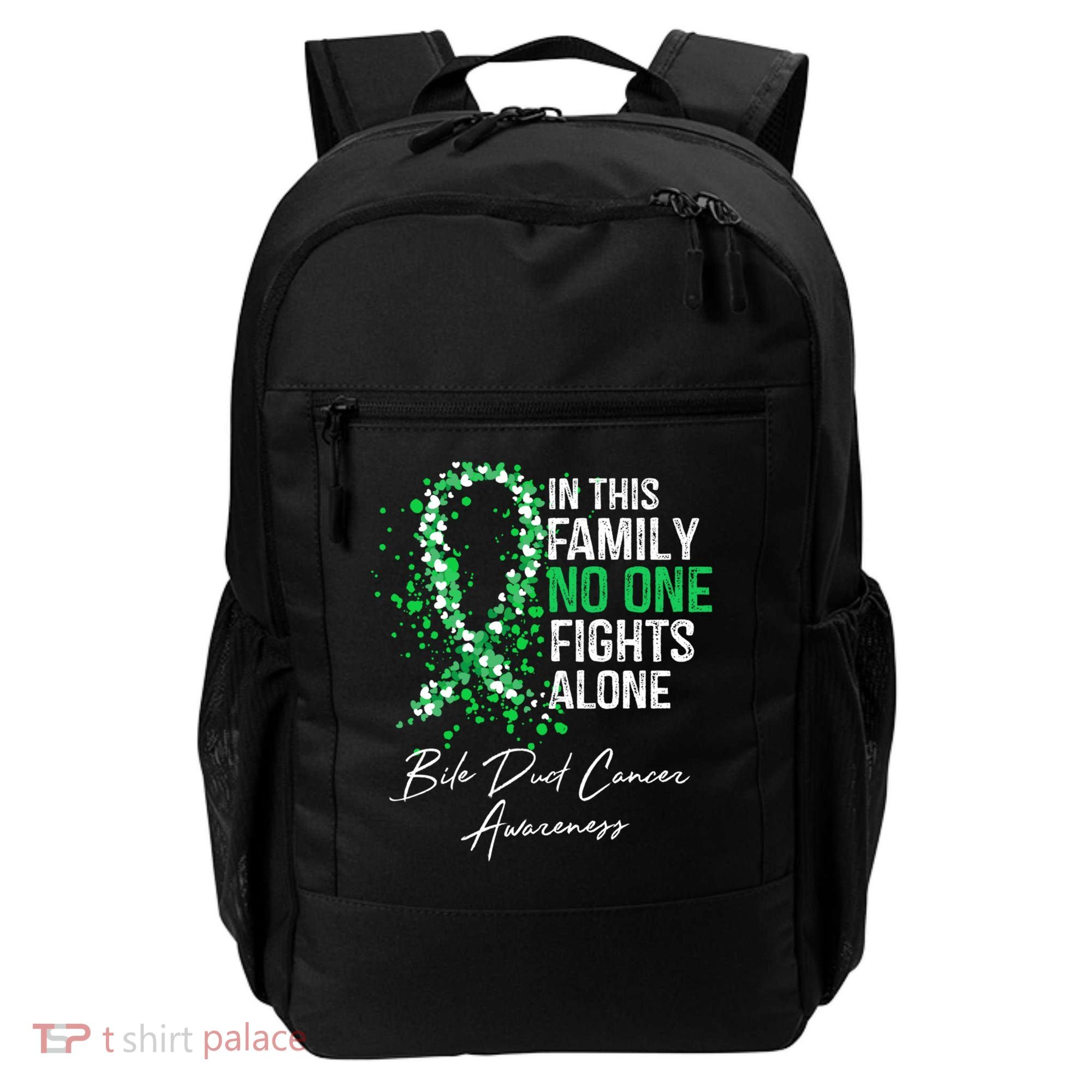 Bile Duct Cancer Awareness This Family No One Fights Alone Gift Backpack