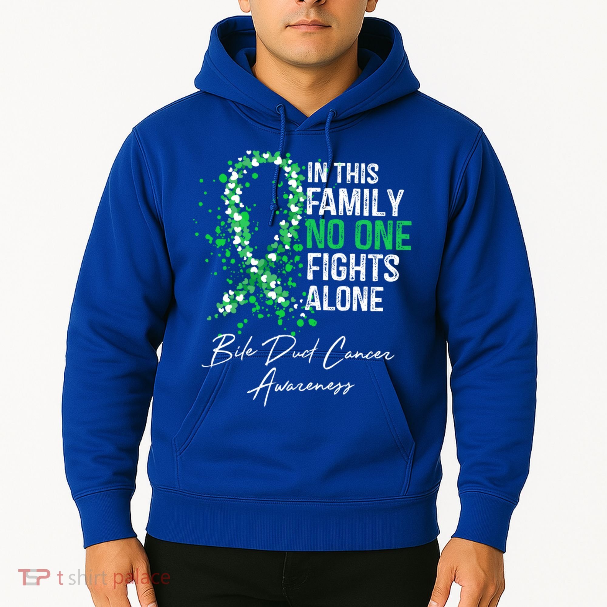 Bile Duct Cancer Awareness This Family No One Fights Alone Gift Hoodie