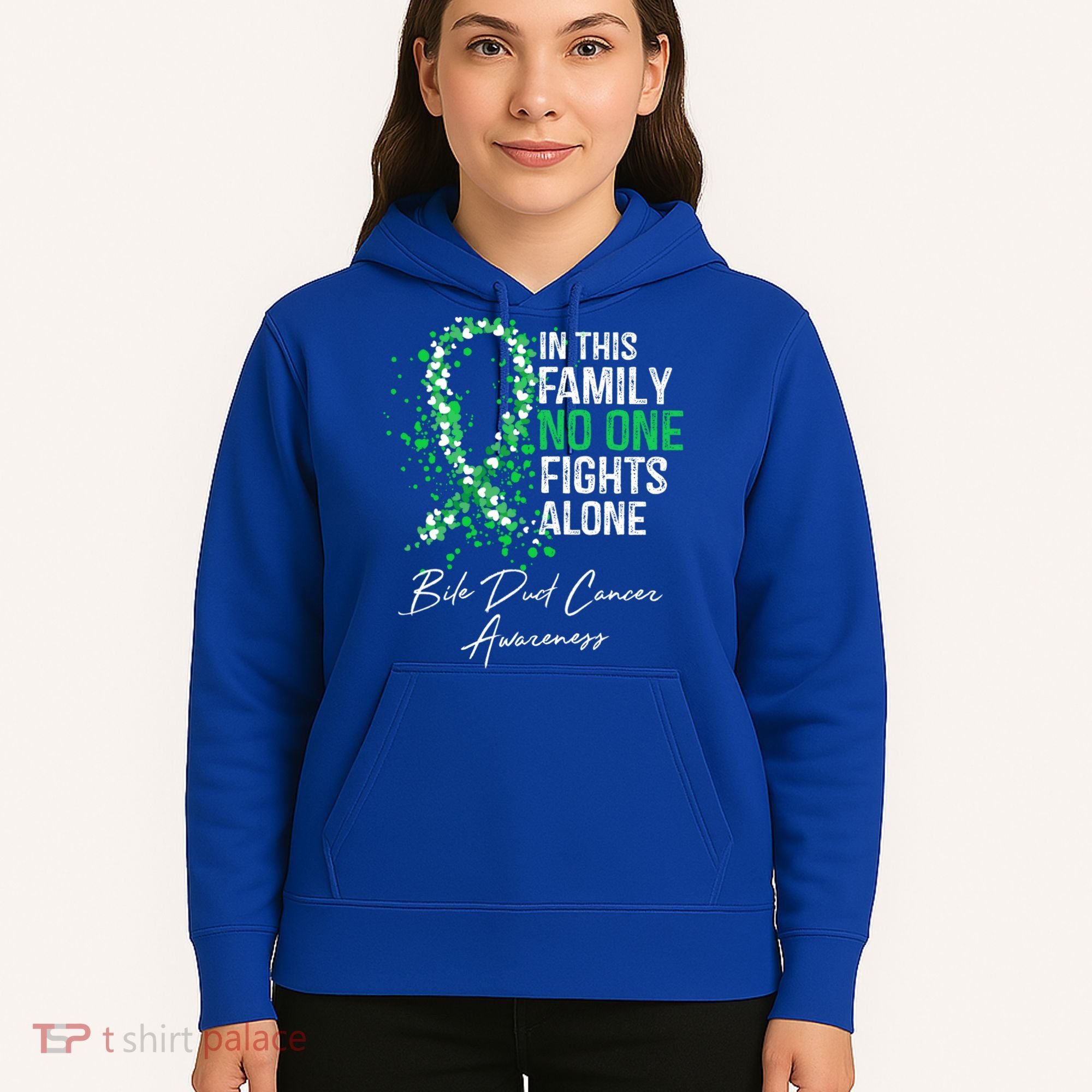 Bile Duct Cancer Awareness This Family No One Fights Alone Gift Hoodie